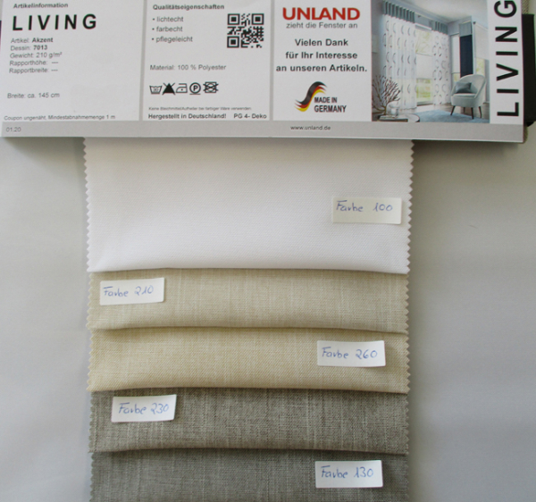 Unland Living Akzent Uni Deko Farbtafel